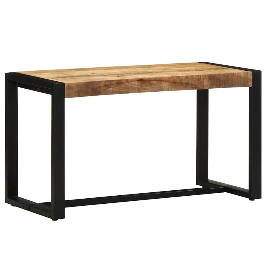 Bench 80x35x45 cm Solid Rough Wood Mango