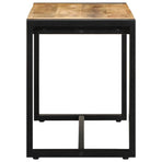 Bench 80x35x45 cm Solid Rough Wood Mango