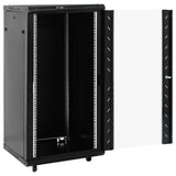 22U Network Cabinet 19" IP20 Black 60x60x120 cm
