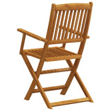 5 Piece Garden Dining Set Solid Wood Eucalyptus - Close-Up Angle