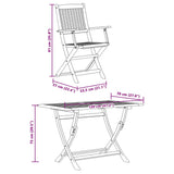 5 Piece Garden Dining Set Solid Wood Eucalyptus - Extra Image