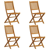 5 Piece Garden Dining Set Solid Wood Eucalyptus - Side View