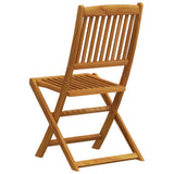 5 Piece Garden Dining Set Solid Wood Eucalyptus - Close-Up Angle
