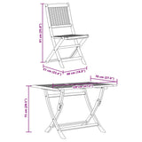 5 Piece Garden Dining Set Solid Wood Eucalyptus - Extra Image