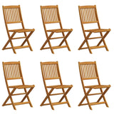 7 Piece Garden Dining Set Solid Wood Eucalyptus - Side View