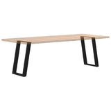 Dining Table Legs U-Shaped 2 pcs Black 60x(72-73) cm Steel - Low Angle