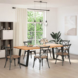 Dining Table Legs U-Shaped 2 pcs Black 70x(72-73) cm Steel - Side View