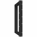 Dining Table Legs U-Shaped 2 pcs Black 70x(72-73) cm Steel - Close-Up Angle