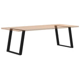 Dining Table Legs U-Shaped 2 pcs Black 70x(72-73) cm Steel