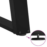 Dining Table Legs U-Shaped 2 pcs Black 70x(72-73) cm Steel - Extra Image