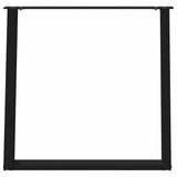 Dining Table Legs U-Shaped 2 pcs Black 80x(72-73) cm Steel - Side View