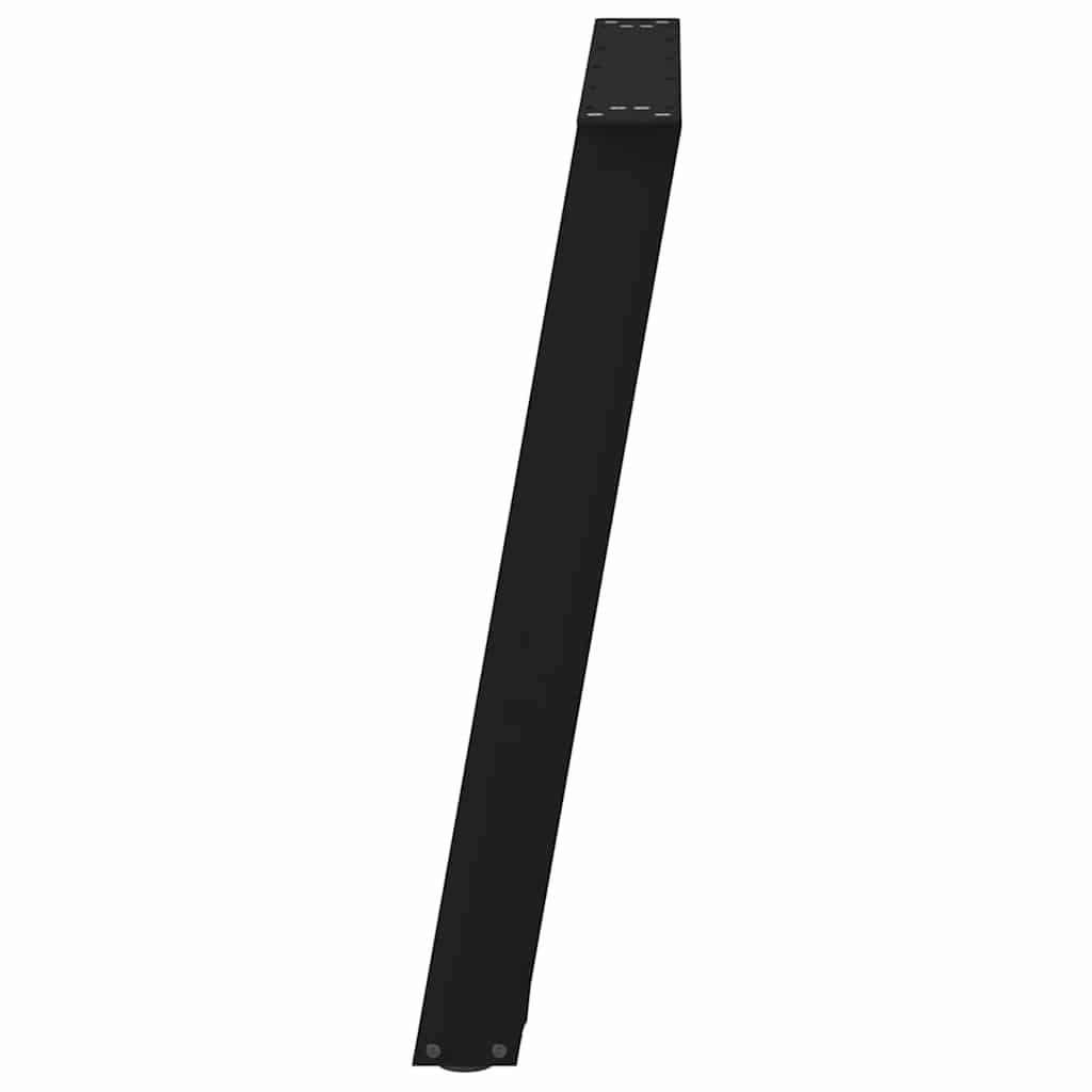 Dining Table Legs U-Shaped 2 pcs Black 80x(72-73) cm Steel