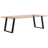 Dining Table Legs U-Shaped 2 pcs Black 80x(72-73) cm Steel