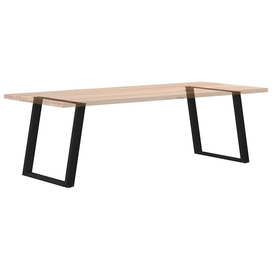 Dining Table Legs U-Shaped 2 pcs Black 80x(72-73) cm Steel