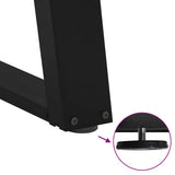 Dining Table Legs U-Shaped 2 pcs Black 80x(72-73) cm Steel