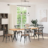 Dining Table Legs X-Shaped 2 pcs Black 57x(72-73) cm Steel - Front View