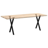 Dining Table Legs X-Shaped 2 pcs Black 57x(72-73) cm Steel - Low Angle