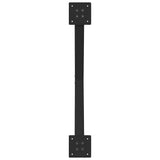 Dining Table Legs X-Shaped 2 pcs Black 70x(72-73) cm Steel - Close-Up Angle