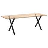 Dining Table Legs X-Shaped 2 pcs Black 70x(72-73) cm Steel - Low Angle