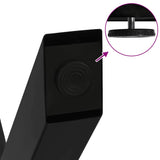 Dining Table Legs X-Shaped 2 pcs Black 70x(72-73) cm Steel - Extra Image