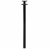Dining Table Legs X-Shaped 2 pcs Black 80x(72-73) cm Steel - Rear View