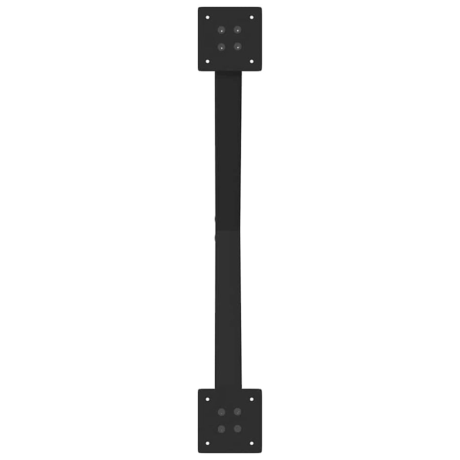 Dining Table Legs X-Shaped 2 pcs Black 80x(72-73) cm Steel