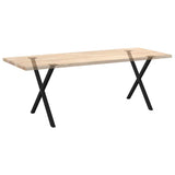 Dining Table Legs X-Shaped 2 pcs Black 80x(72-73) cm Steel - Low Angle