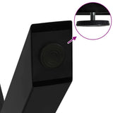 Dining Table Legs X-Shaped 2 pcs Black 80x(72-73) cm Steel - Extra Image