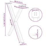 Dining Table Legs X-Shaped 2 pcs Black 80x(72-73) cm Steel - Extra Image