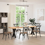 Dining Table Legs X-Shaped 2 pcs Black 60x(72-73) cm Steel - Front View