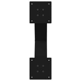 Dining Table Legs X-Shaped 2 pcs Black 60x(72-73) cm Steel