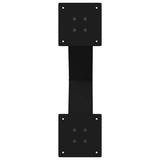 Dining Table Legs X-Shaped 2 pcs Black 60x(72-73) cm Steel - Close-Up Angle