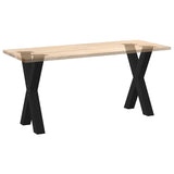 Dining Table Legs X-Shaped 2 pcs Black 60x(72-73) cm Steel - Low Angle