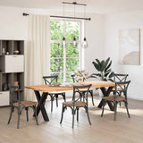 Dining Table Legs X-Shaped 2 pcs Black 70x(72-73) cm Steel - Front View