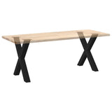 Dining Table Legs X-Shaped 2 pcs Black 80x(72-73) cm Steel - Low Angle