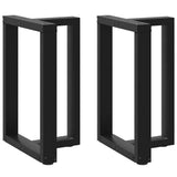 Dining Table Legs T-Shaped 2 pcs Black 60x35x(72-73) cm Steel