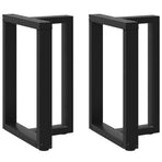 Dining Table Legs T-Shaped 2 pcs Black 60x35x(72-73) cm Steel