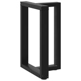 Dining Table Legs T-Shaped 2 pcs Black 60x35x(72-73) cm Steel - Top-Down View