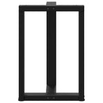 Dining Table Legs T-Shaped 2 pcs Black 60x35x(72-73) cm Steel