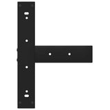 Dining Table Legs T-Shaped 2 pcs Black 60x35x(72-73) cm Steel - Close-Up Angle