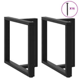 Dining Table Legs T-Shaped? pcs Black 80x35x(72-73) cm Steel