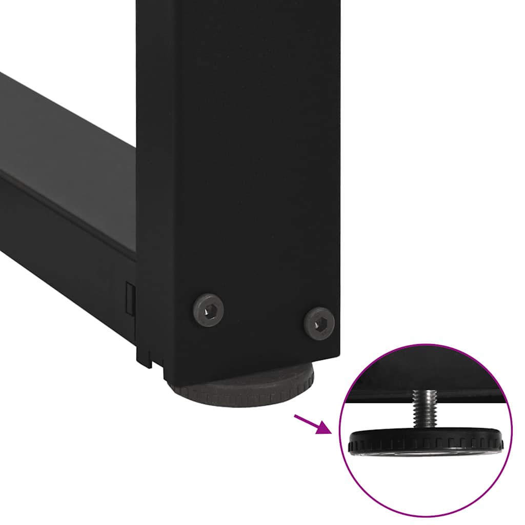 Dining Table Legs T-Shaped? pcs Black 80x35x(72-73) cm Steel