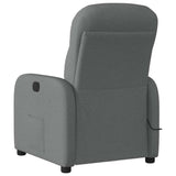 Massage Recliner Chair Dark Grey Fabric - 45-Degree Angle