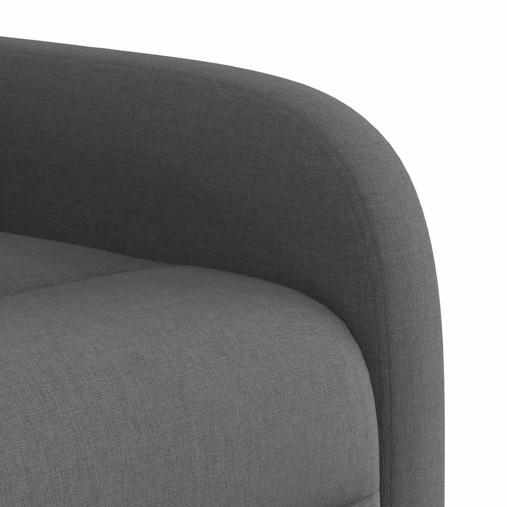 Massage Recliner Chair Dark Grey Fabric