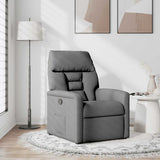 Recliner Chair Dark Grey Fabric - Front View