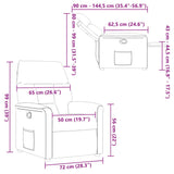 Recliner Chair Dark Grey Fabric - Extra Image