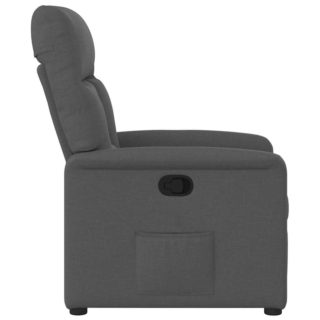 Recliner Chair Dark Grey Fabric