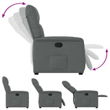 Recliner Chair Dark Grey Fabric