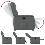 Recliner Chair Dark Grey Fabric