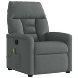 Massage Recliner Chair Dark Grey Fabric